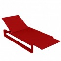 躺椅长框架冯多姆红色垫子