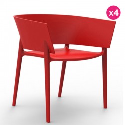 一套4把椅子冯多姆设计非洲红