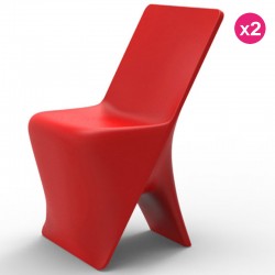 一套2把椅子冯多姆设计斯洛红