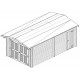 Thermabri Garden Shelter in Solid Wood of 23.82 m2 with Habrita Steel Roof