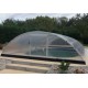 Zwembadschuilplaats in aluminium en polycarbonaat 394 x 854 x 140