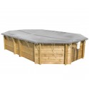 Piscinas de madeira octogonal de cobertura de inverno alongadas OCTO Plus 640