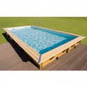 Pool Hout Ubbink Linea 350x650 H140cm Liner Grijs