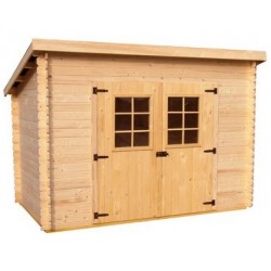 Garden shed Habrita Dalmat in solid wood 5.20 m2 with roof corrugated plates