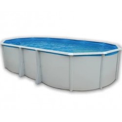 Above ground pool Oval TOI Compact white 640x366x132 with complete kit