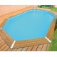 Zwembad Hout Ubbink Azura 490x355 H130cm Blauwe Liner