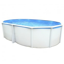 Above ground pool TOI Ibiza Compact oval 550x366x132 with complete kit white