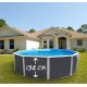 Above ground pool TOI Magnum round 350x132 with complete kit Anthracite