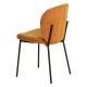 Set of 2 Dining Chairs Copper Fabrics with Black Metal Base Bala VeryForma