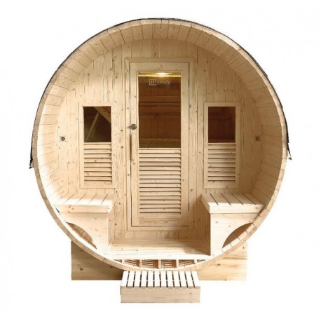 Sauna exterior Gaïa Luna 6 plazas Holl's en Epicea