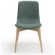 Set of 2 Dining Chairs Aty Green Fabric Base Natural Ash VeryForma