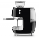 Máquina de café expresso Smeg 50 com moedor cromo preto