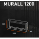 Infire Murall 1200 Lareira a Bioetanol com Vidro 3 kW Preto
