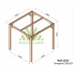 Freestanding pergola in raw wood Tarragona 250x250cm 6.25m2