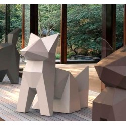 Diseño de la estatua Fox Kitsune Origami Vondom